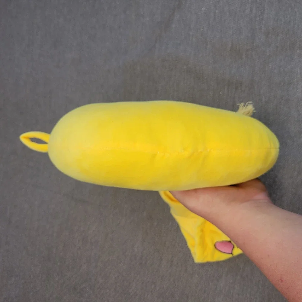 Pokemon Pikachu Hooded Neck Pillow 90sYellow Plush Travel Support Pokeball Logo - Picture 7 of 10